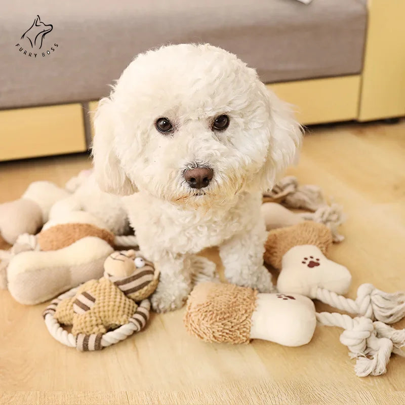 The Plush- Bite-Resistant Interactive Dog Teeth Cleaner