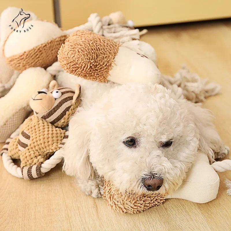 The Plush- Bite-Resistant Interactive Dog Teeth Cleaner