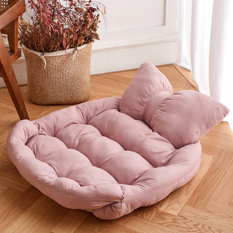 Luxury 2-in-1 Plush Mini Sofa Bed | Warm Comfort for Pets