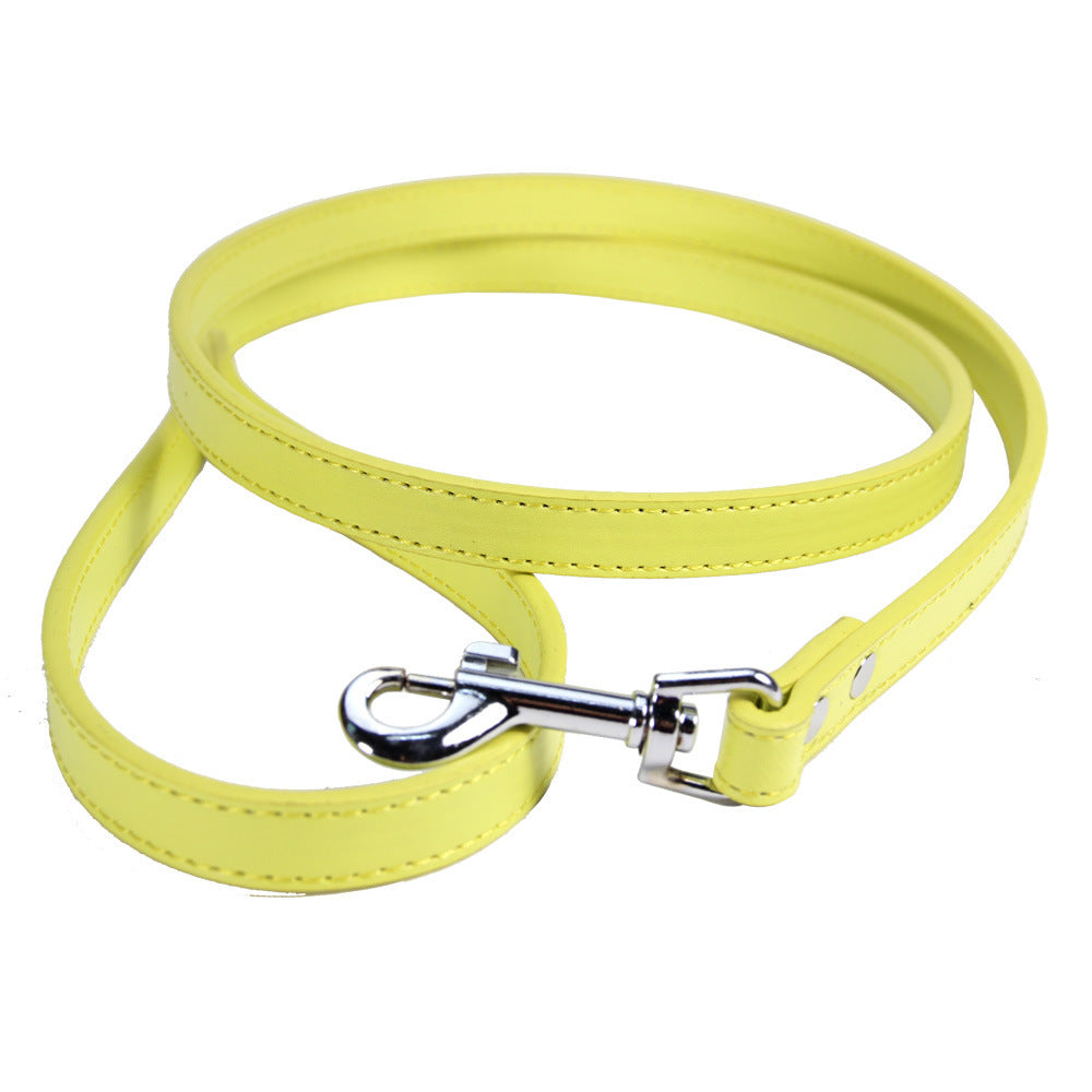 Premium 47-Inch PU Leather Pet Leash - Dog Chain for Style and Control
